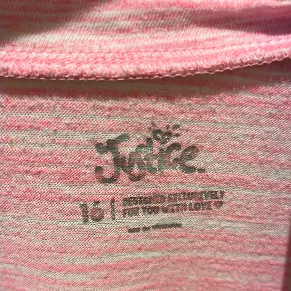 Justice Light Pink V-Neck Short Sleeve Tee
